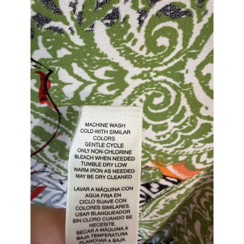 Chicos Abstract Colorful Floral V-Neck Shift Dress Womens Size 2 Large Vibrant - Picture 9 of 14
